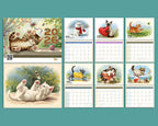 Cute Kitten 2026 Wall Calendar | Vintage Cat Planner Adorable Cat Mom Gift