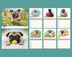 Cute Pug 2026 Wall Calendar, Adorable Dog Lover Gift, Funny Pug Puppy Planner