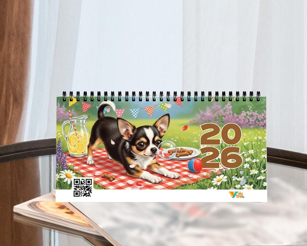 Cute Chihuahua Dog 2026 Desk Calendar | Puppy Planner Unique Pet Owner Gift
