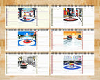 Curling 2026 Desk Calendar | Winter Sports Planner Unique Fan Gift