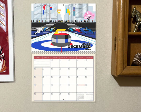 Curling 2026 Wall Calendar | Winter Sports Planner Unique Fan Gift Idea