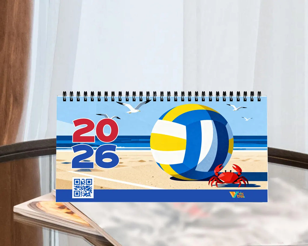 Volleyball 2026 Desk Calendar | Beach Sports Planner Coach Player Gift