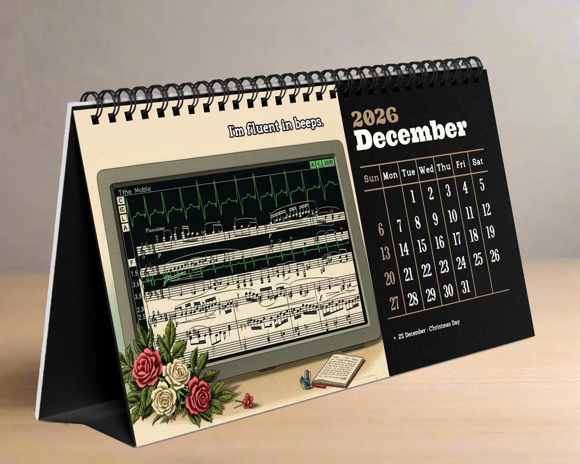 Nurse 2026 Desk Calendar | Funny Medical Planner RN Student Gift