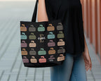 Personalized Curling Initial Tote Bag – Custom Initial Name Sports Gift Under $25, Retro Curling Stone Tote for Athletes 🥌