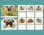 Cute Pug 2026 Wall Calendar, Adorable Dog Lover Gift, Funny Pug Puppy Planner