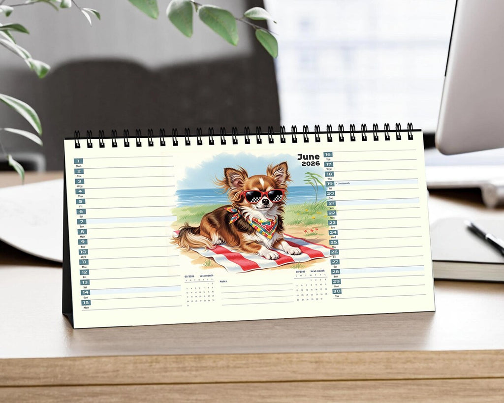 Cute Chihuahua Dog 2026 Desk Calendar | Puppy Planner Unique Pet Owner Gift