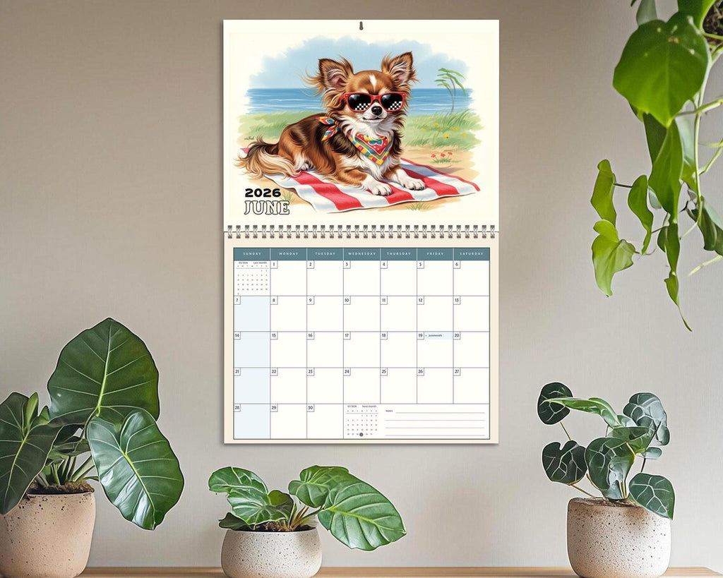 Cute Chihuahua Dog 2026 Wall Calendar | Puppy Planner Unique Pet Owner Gift