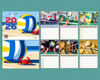 Volleyball 2026 Wall Calendar | Beach Sports Planner Coach Player Gift