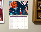Basketball 2026 Wall Calendar | Desert Sports Planner Coach Fan Gift