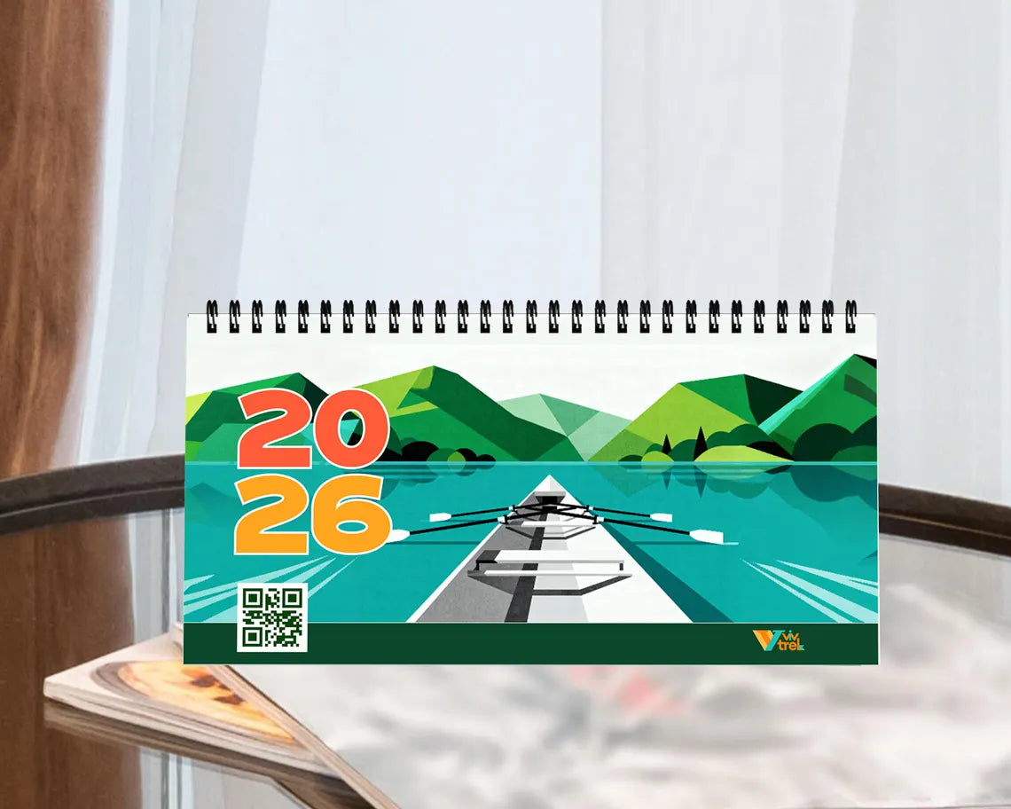 Rowing 2026 Desk Calendar | Sculling Planner Crew Team Watersports Gift