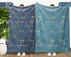 Kayaking Lover Blanket Gift, Cozy Throw for Adventure Seekers, Retro Kayak & Rowing Decor, Unique Paddling Enthusiast Blanket, Boating Gift