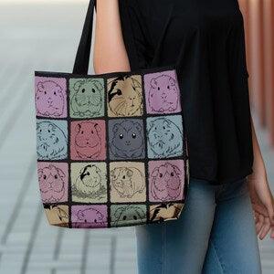 Vintage Guinea Pig Tote Bag – Cute Pet Lover Gift Under $25, Durable Everyday Carry for Animal Enthusiasts 🐹🛍️