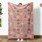 Custom Name Curling Blanket – Retro Personalized Throw Under $50, Cozy Gift for Curlers & Sports Fans 🥌🧣