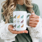 Personalized Golden Retriever Dog Coffee Mug | Custom Initial Name Retro Pet Lover Gift | Cute Dog Owner Present