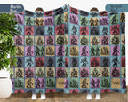 Vintage Bigfoot Gift Blanket, Vintage Bigfoot Lover Throw