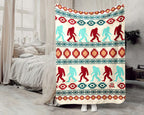 Native Bigfoot Gift Blanket, Sasquatch Lover Native American Art Throw