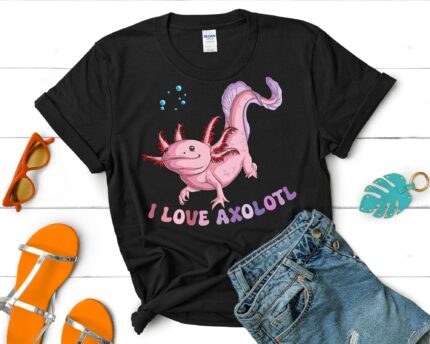 Axolotl Lover Gift T-Shirt, Funny Cute Axolotl Shirt, Salamander Lover