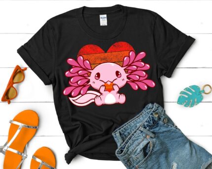 Axolotl Lover Shirts, Funny Cute Axolotl T-Shirts, Salamander Lover, Funny Axolotl Tshirts