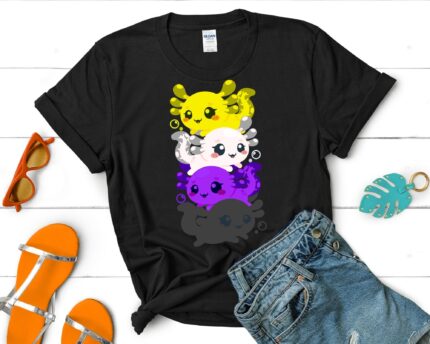 Axolotl Lover T-Shirts, Funny Cute Axolotl Shirt, Salamander Lover