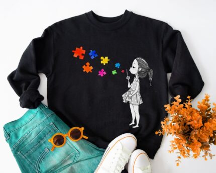 Autism Sweatshirt, Autism Mom Shirts, Autism Teacher Sweatshirt, Autism Support, Puzzle Sweatshirt