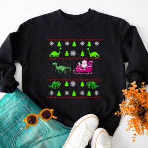 Funny Christmas Pajama Dinosour Sweatshirt, Xmas Party Shirt