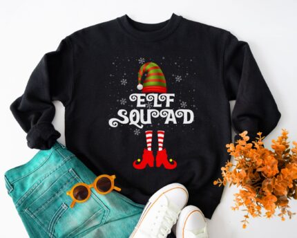 The Elf Squad Family Matching Christmas Funny Sweatshirt