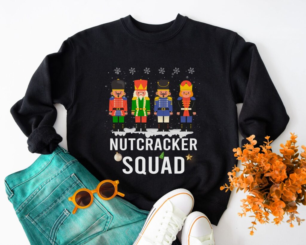 Funny Christmas Nutcracker Squad Matching Party Sweatshirt