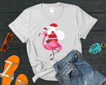 Funny Christmas Santa T-Shirt, Santa Riding Flamingo Shirt