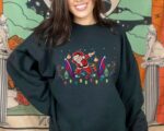 Dabbing Santa Surfing Board Christmas in July Sweatshirt