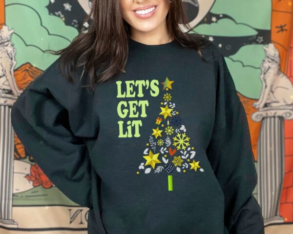 Let's Get It Christmas Tree Family Matching Party Sweatshirt