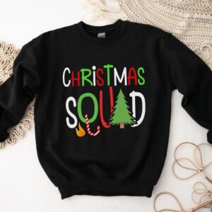 Christmas Squad Christmas Tree Party Sweatshirt Team Santa