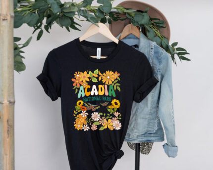 Groovy Acadia National Park Maine Parks T-shirt