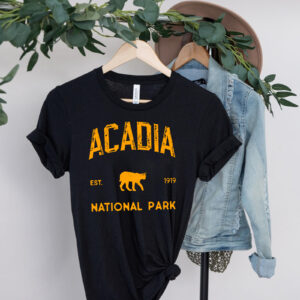 US Acadia National Park Maine Bobcat Mascot Camping T-shirt