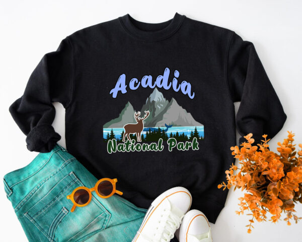 Retro Acadia National Park Vintage USA Parks Sweatshirt