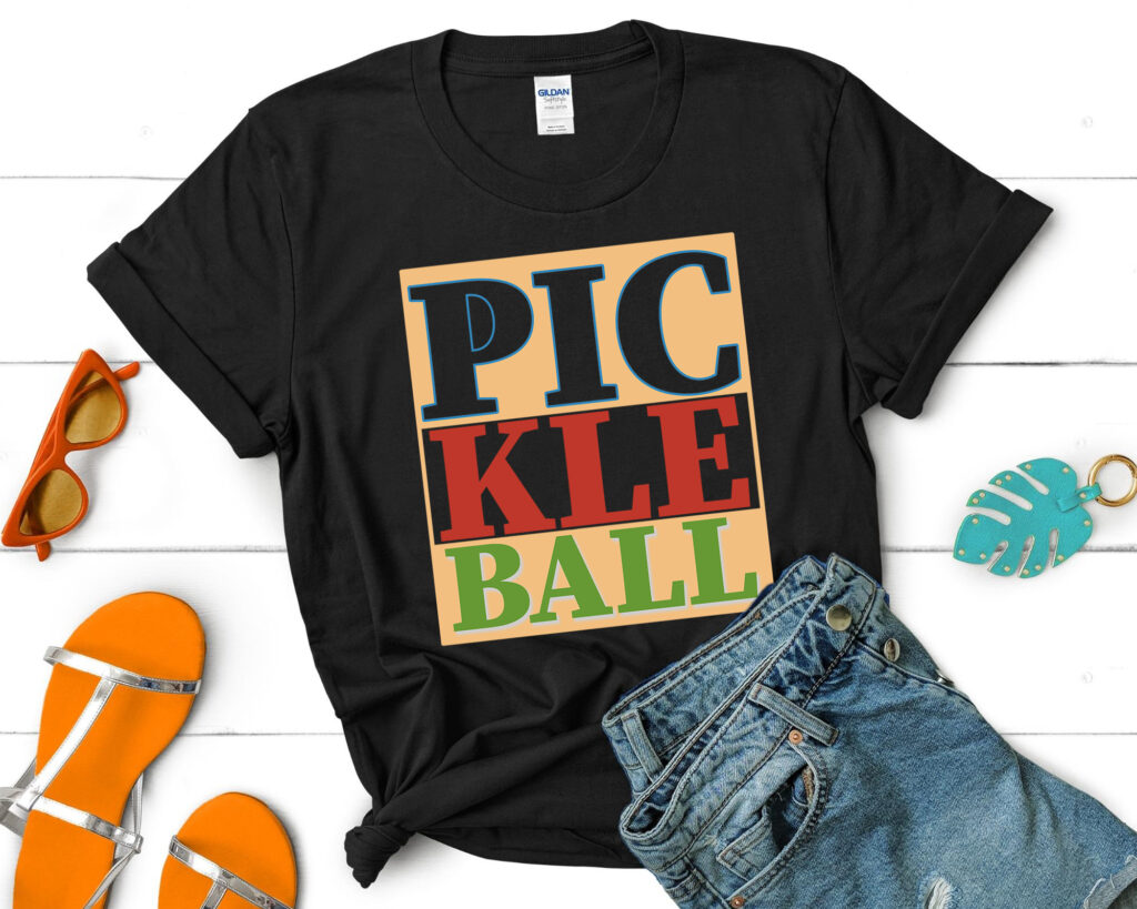 Retro Pickleball Typography T-shirt