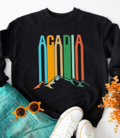 Acadia National Park Colorful Maine Parks Sweatshirt