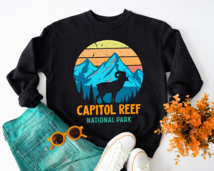 Mountain Capitol Reef National Park Silhouette Sweatshirt