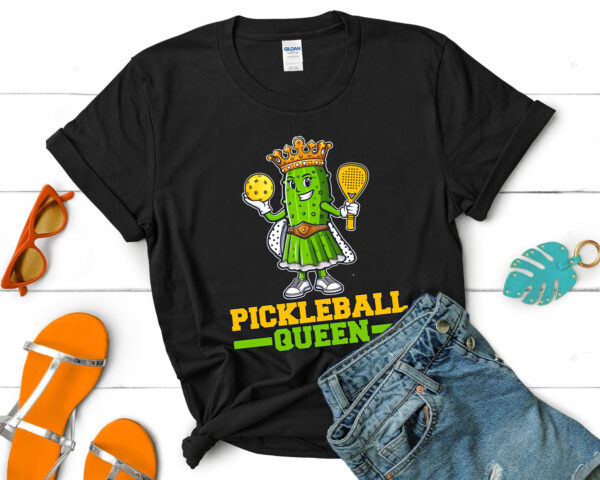 Cute Pickleball Queen with Pickleball Paddles T-shirt