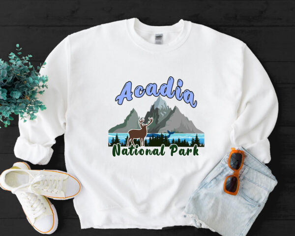 Retro Acadia National Park Vintage USA Parks Sweatshirt