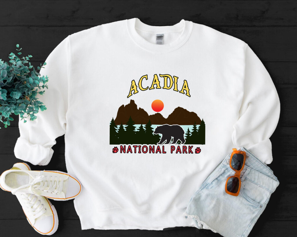 Acadia National Park Vintage Style Maine US Parks Sweatshirt