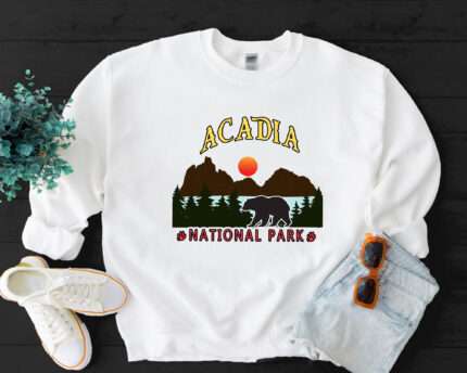 Acadia National Park Vintage Style Maine US Parks Sweatshirt