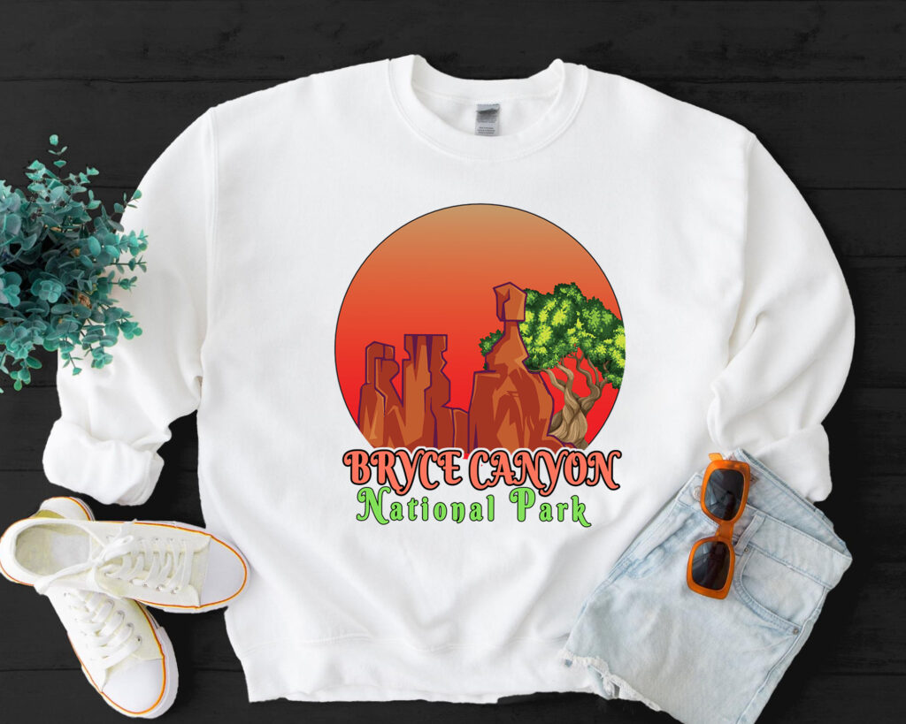 Bryce Canyon National Park Utah USA Parks Retro Sweatshirt