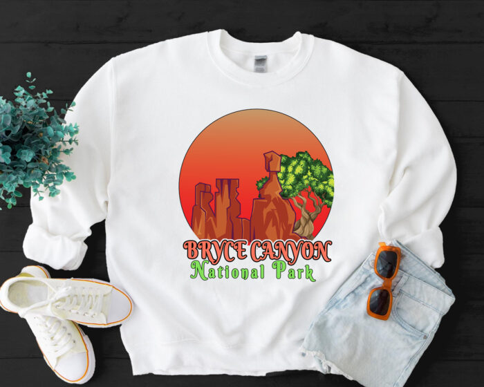 Bryce Canyon National Park Utah USA Parks Retro Sweatshirt