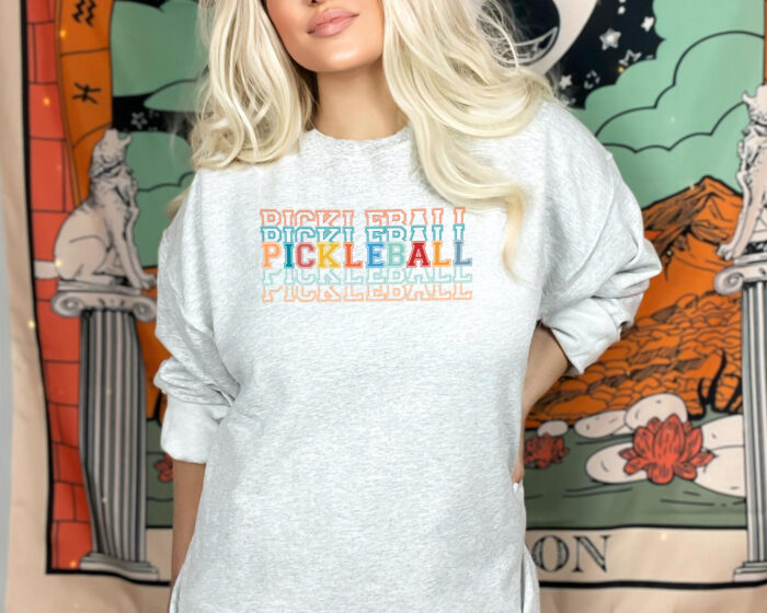 Pickleball Typography Style Sweatshirt