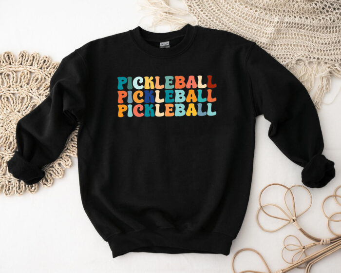 Retro Groovy Pickleball T-shirt