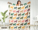 Retro St Bernard Dog Blanket Gift Cozy Puppy Lover Plush Throw Soft Fleece Pet Blanket for Home Unique Dog Breed Graphic Decor for Dog Lovers | VivTrek