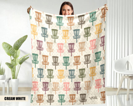 Retro Disc Golf Blanket, Vintage Disc Golf Throw Gift for Athletes, Cozy Sports Fan Throw | VivTrek