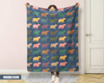Vintage Capybara Blanket - Retro Throw for Capybara Lovers | VivTrek - Image 2