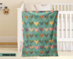 Retro Chicken Blanket, Cozy Farm Animal Throw Gift for Chicken Lovers, Unique Graphic Blanket | VivTrek - Image 5