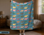 Vintage Capybara Blanket - Retro Throw for Capybara Lovers | VivTrek
